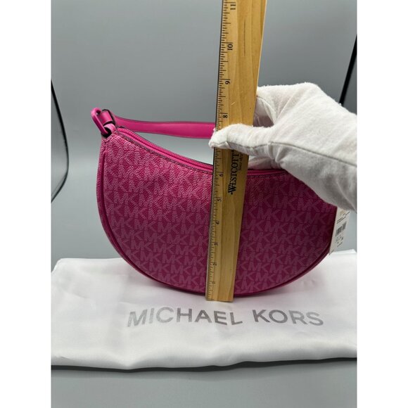 Michael Kors Small Kayla Wild Berry Convertible Pouchette Shoulder Crossbody NWT - Picture 8 of 10